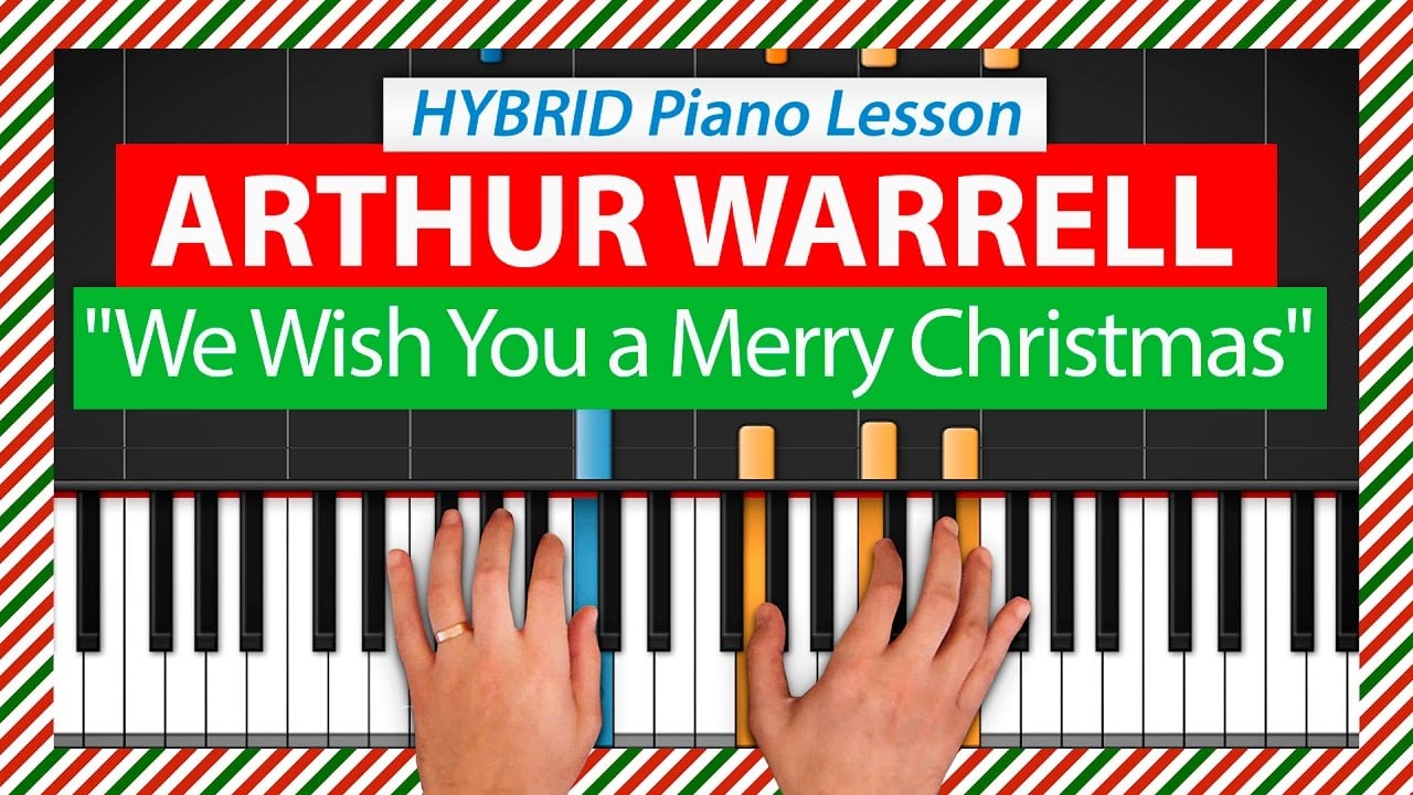 we wish you a merry christmas on the piano keyboard