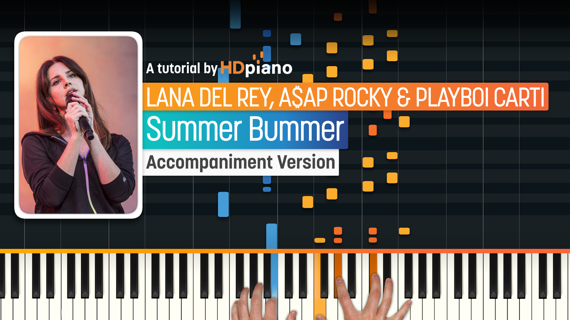 Summer Bummer by A$AP Rocky, Lana Del Rey and Playboi Carti Piano Tutorial