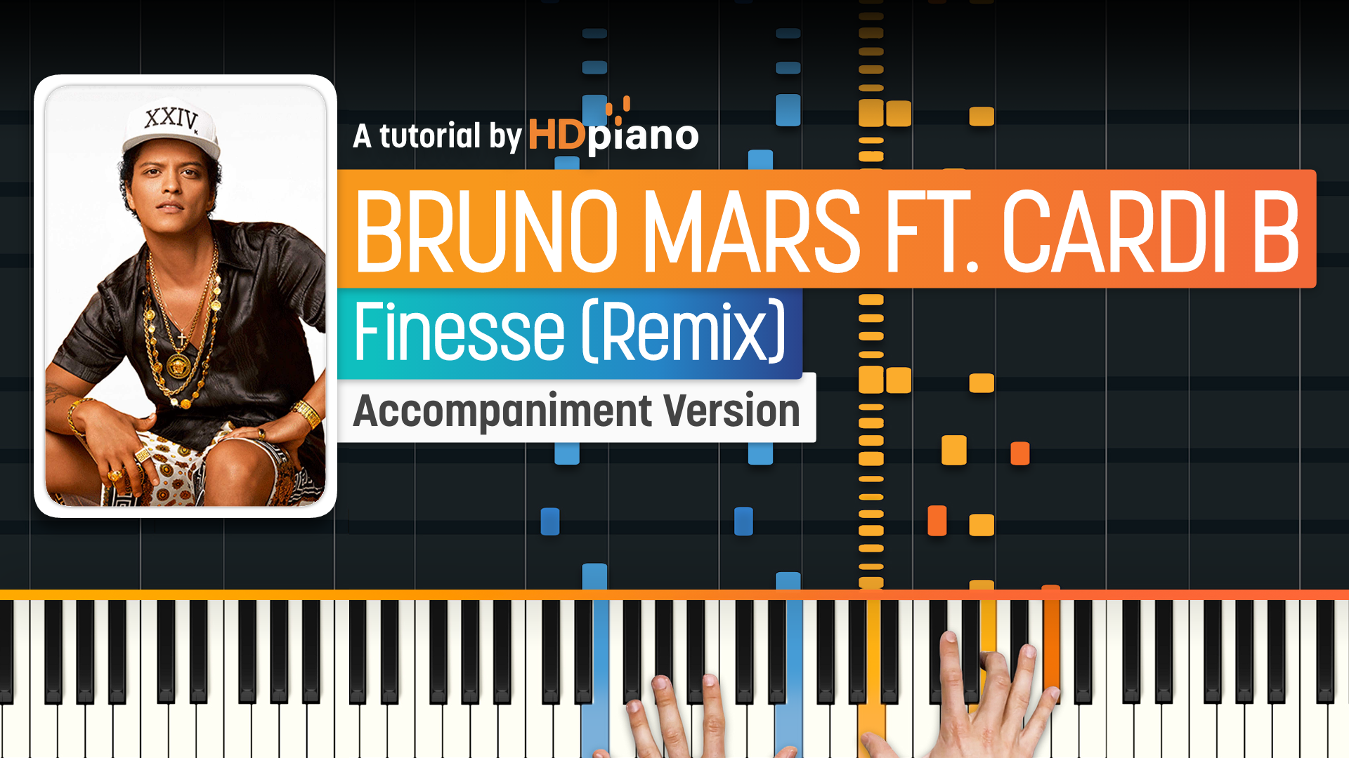 Finesse (Remix) By Bruno Mars And Cardi B Piano Tutorial | HDpiano