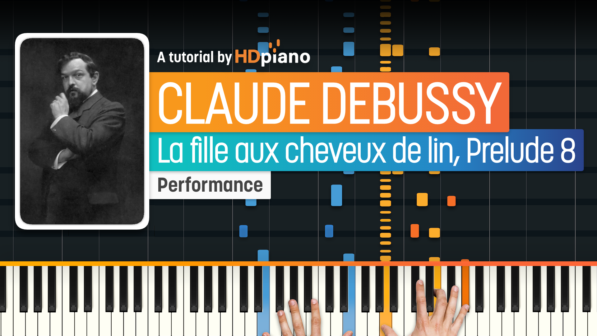 La fille aux cheveux de lin, prelude 8, book 1 by claude debussy piano