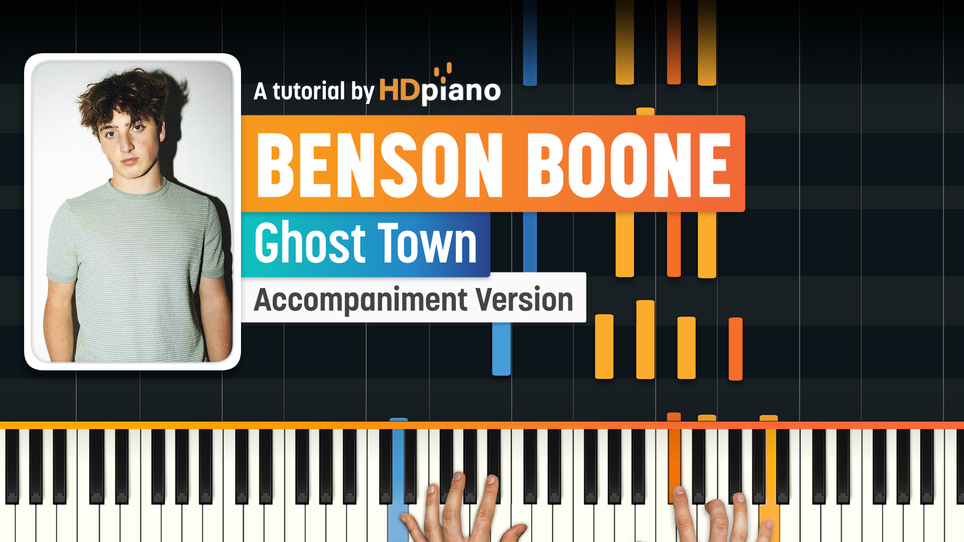 ghost town chords piano benson boone