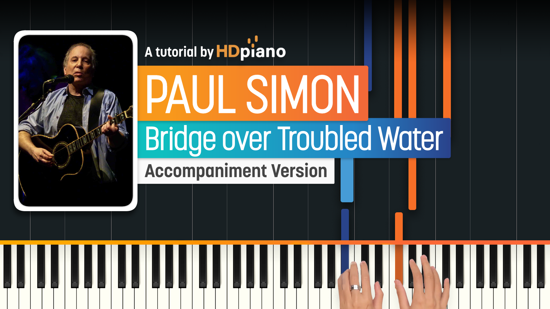 experiencia fusión helicóptero Bridge over Troubled Water by Art Garfunkel and Paul Simon Piano Tutorial |  HDpiano