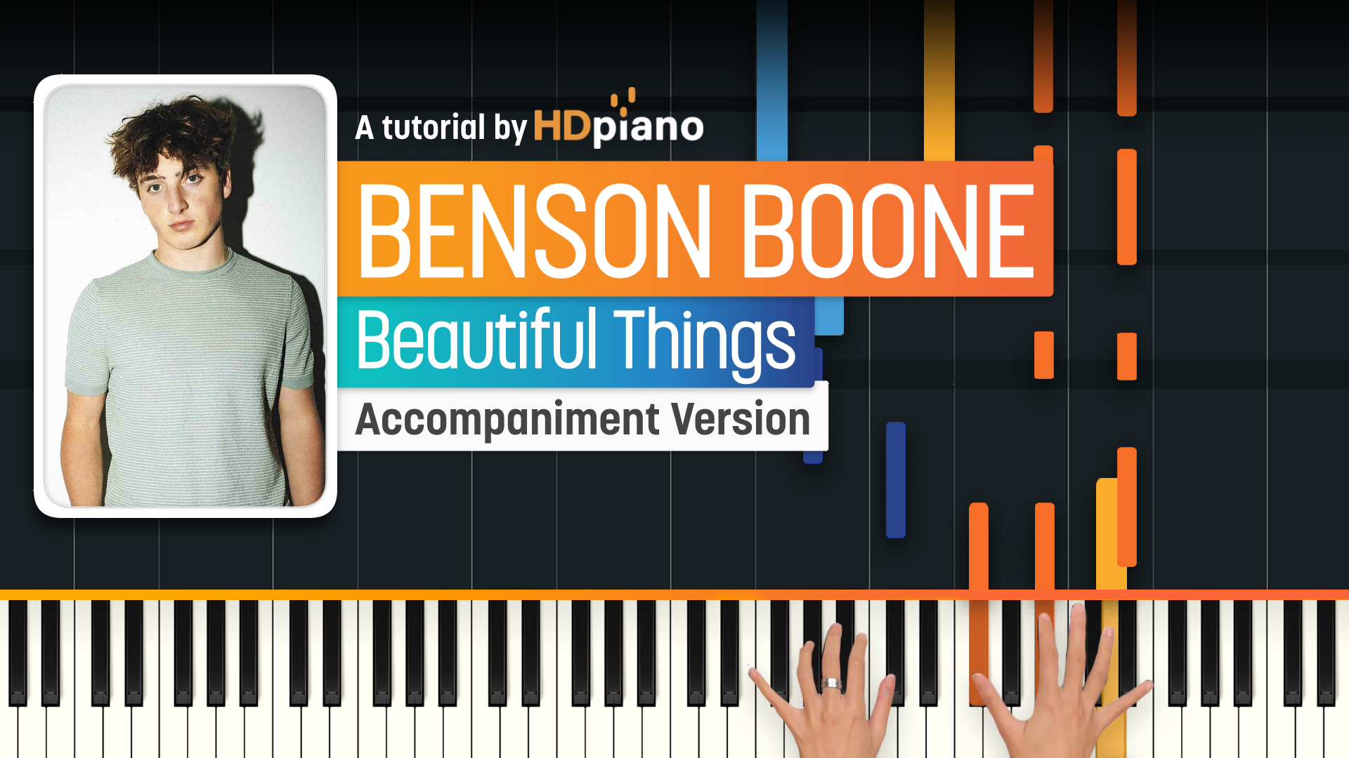 Beautiful Things by Benson Boone Piano Tutorial | HDpiano